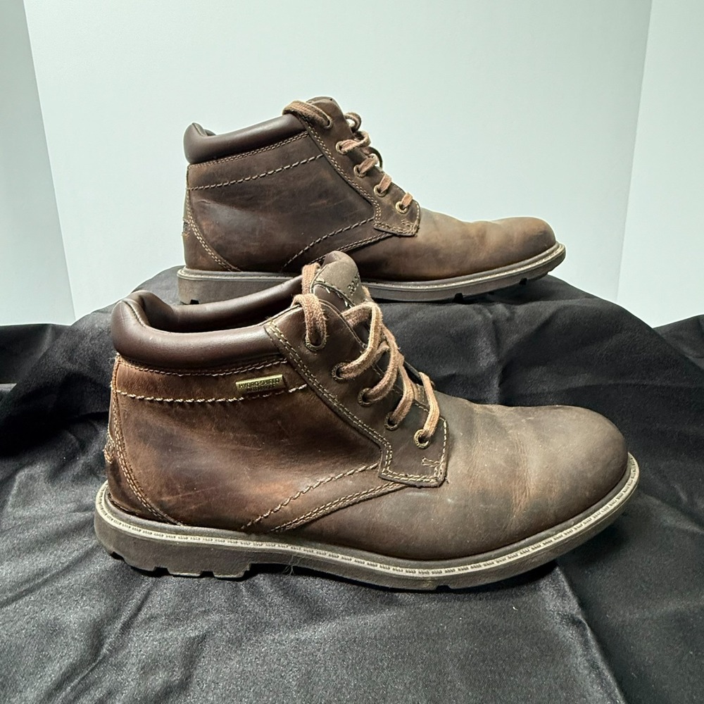 Rockport Hydro-Shield Waterproof  v75403 Men's Sz 8  Leather Work/Hiking Boots